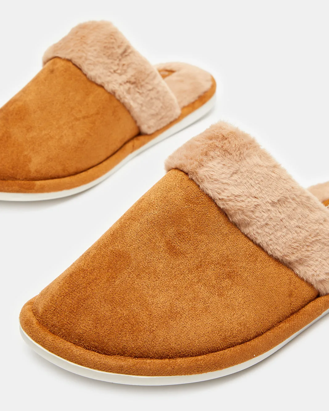 Men Tan Fur Slippers sold by Redtag product image thumbnail 4