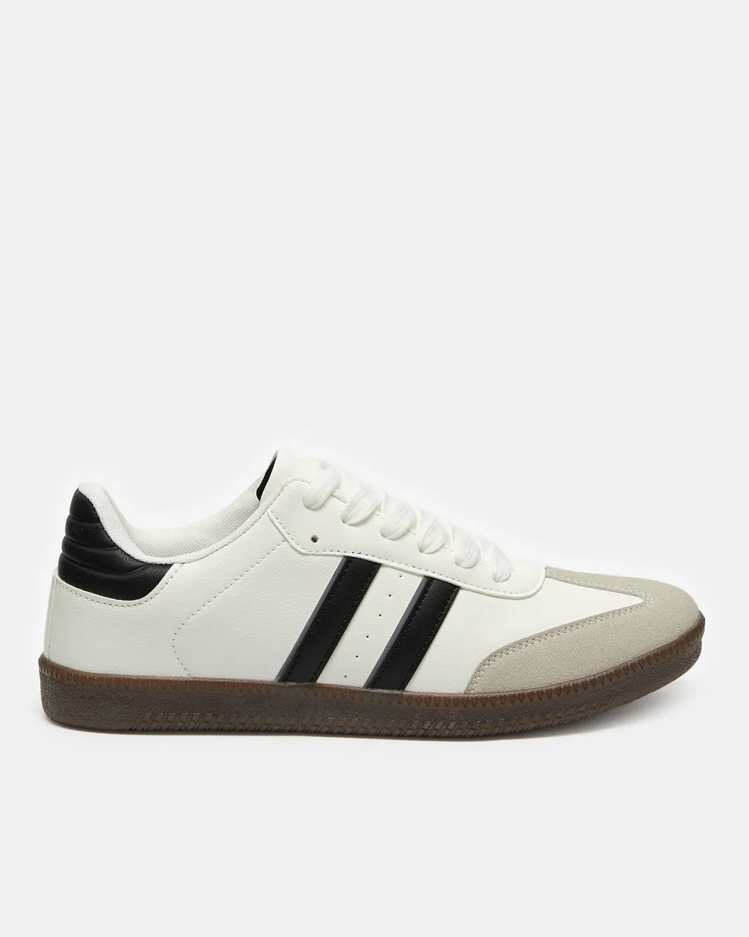 Men White Striped Sneakers sold by Redtag