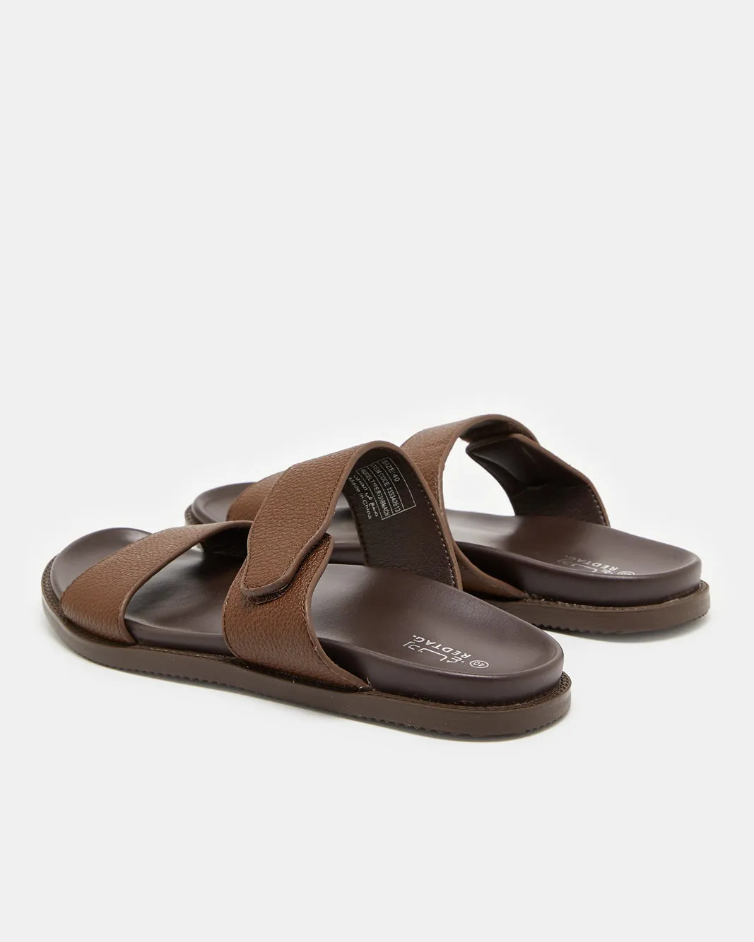 Men Brown Slide Sandals sold by Redtag product image thumbnail 3