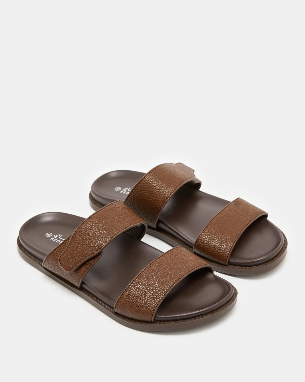 Men Brown Slide Sandals sold by Redtag product image thumbnail 2