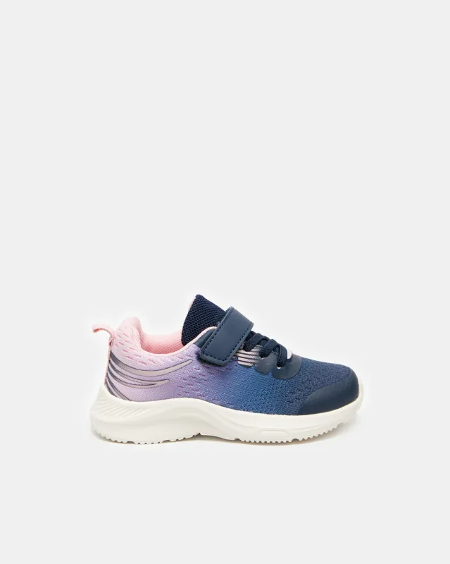 Girls Navy Ombre Textured Trainer sold by Redtag