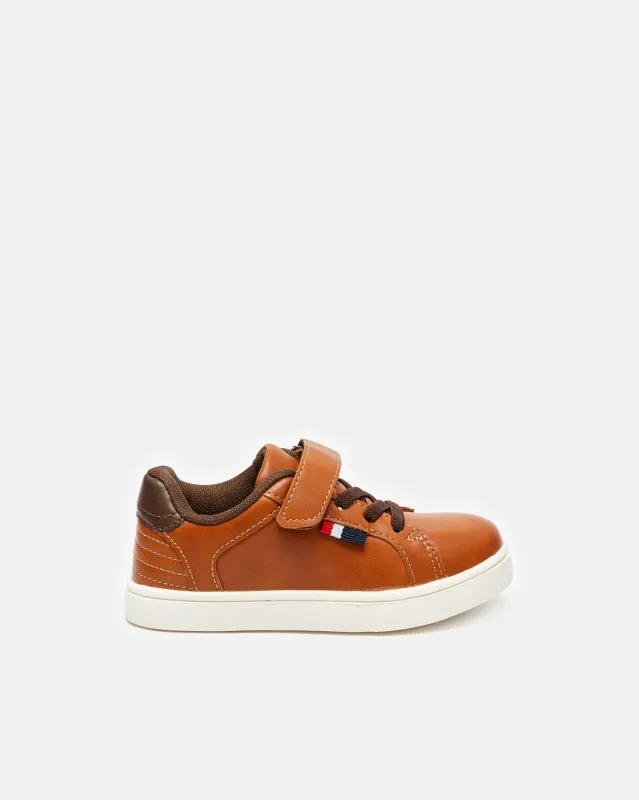 Boys Brown Plain Sneakers sold by Redtag