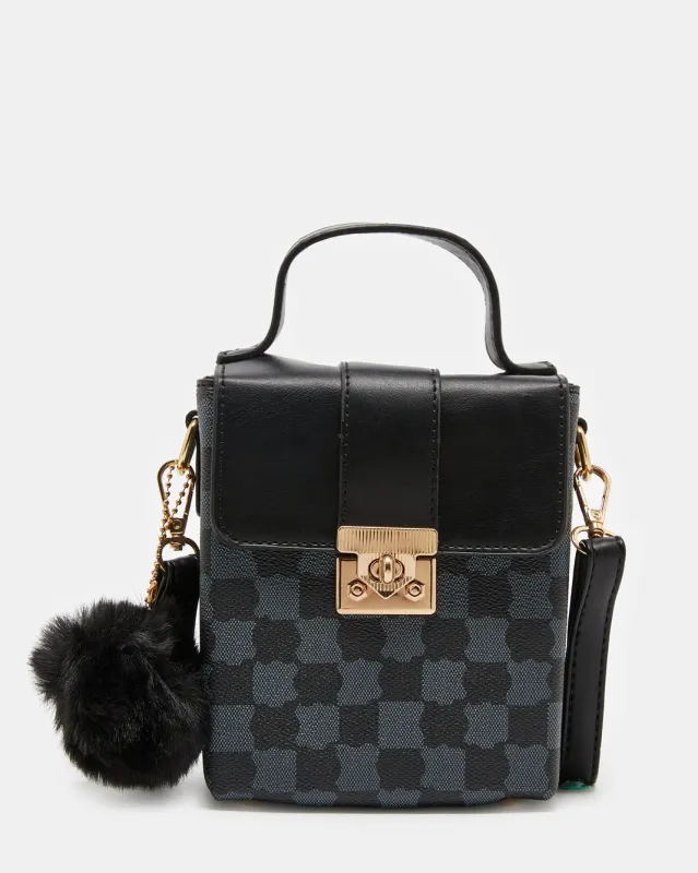 Women Black Printed Mobile Pouch sold by Redtag