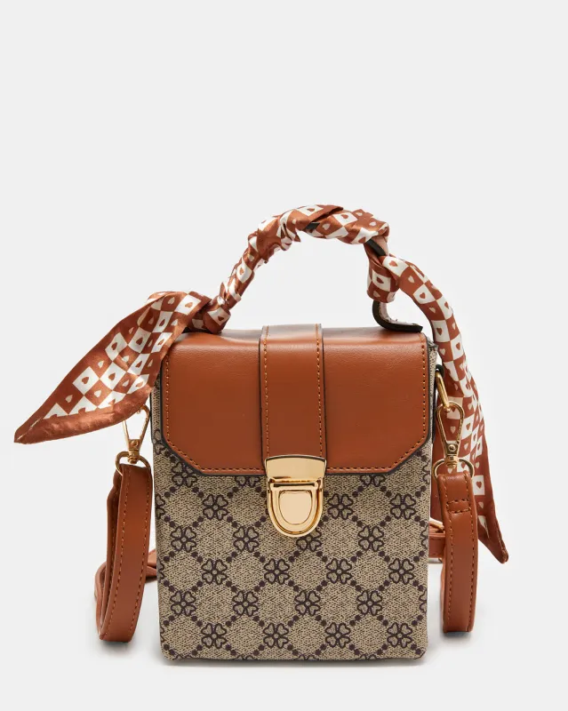 Women Brown Printed Mobile Pouch sold by Redtag