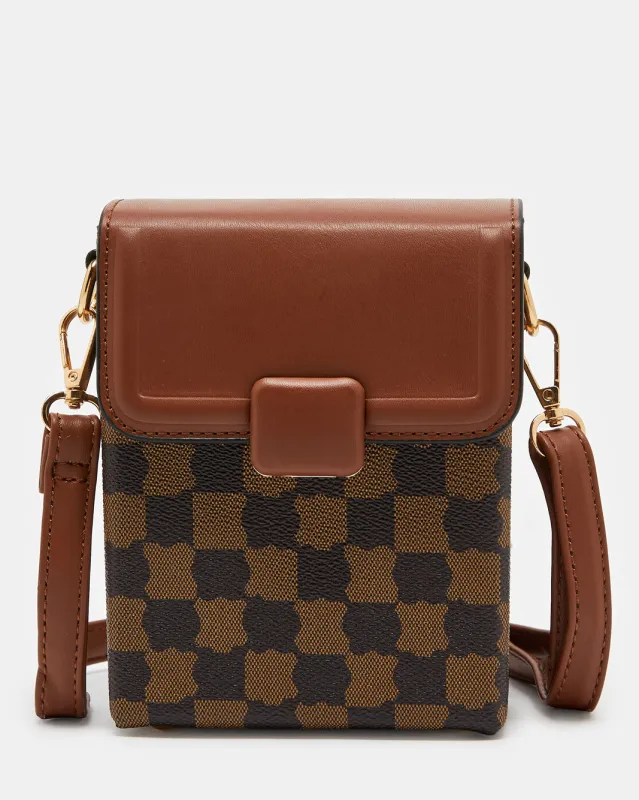 Women Brown Printed Mobile Pouch sold by Redtag