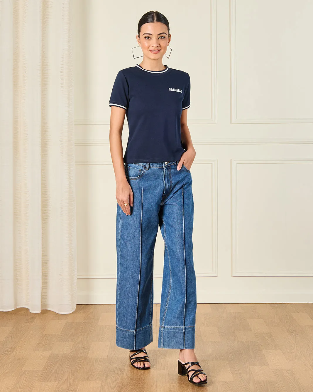 Women Grey Back Print T-Shirt sold by Redtag product image thumbnail 2