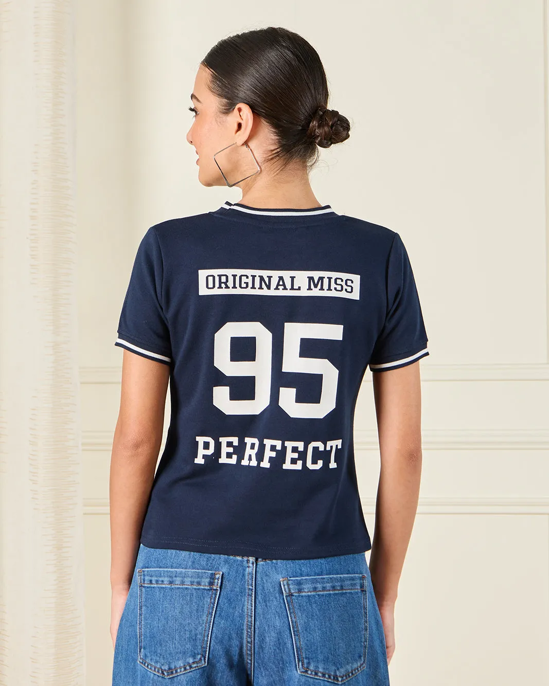 Women Grey Back Print T-Shirt sold by Redtag product image thumbnail 3