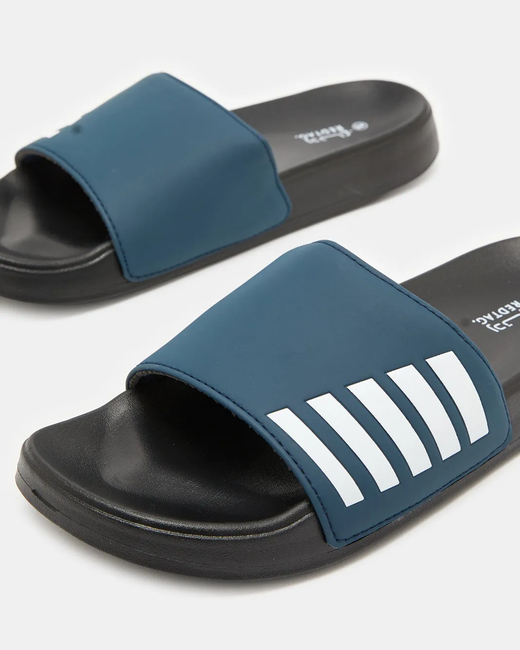 Men Blue Padded Slide sold by Redtag product image thumbnail 4