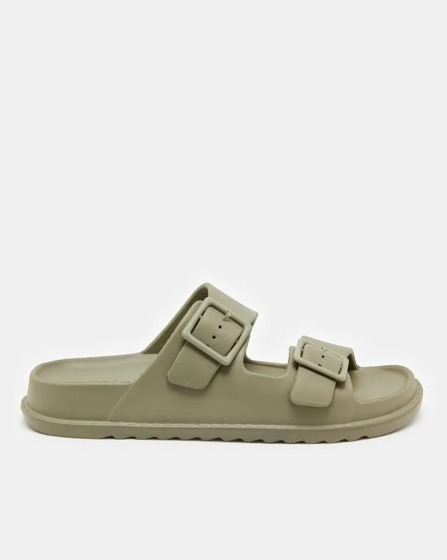 Men Green Molded Slide sold by Redtag