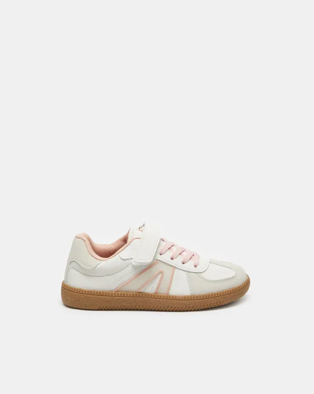 Girls Cream Material Block Sneaker sold by Redtag