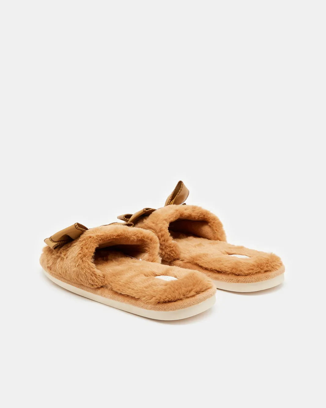 Women Brown Bow Trim Slipper sold by Redtag product image thumbnail 3