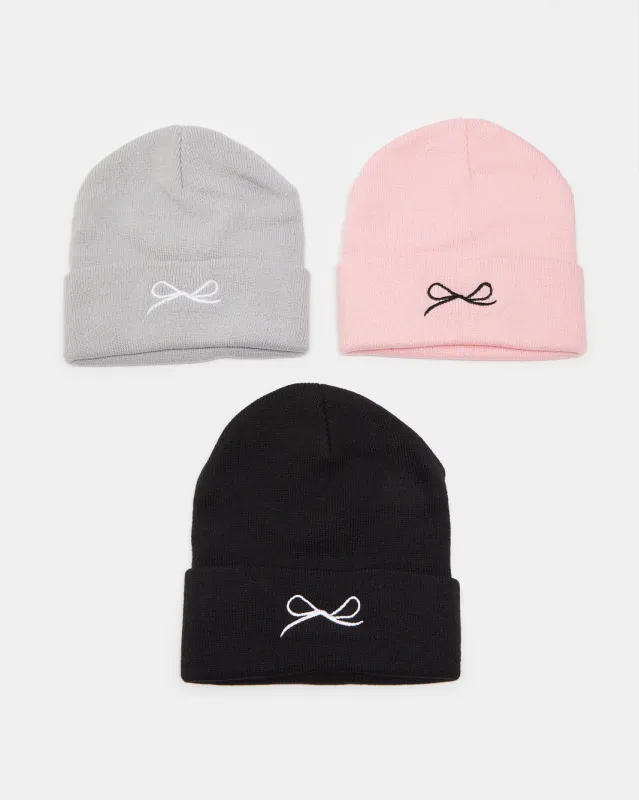 Women Assorted Knitted Cap Set (3 Piece) sold by Redtag