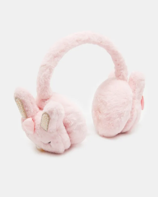 Girls Pink Embellished Earmuff sold by Redtag