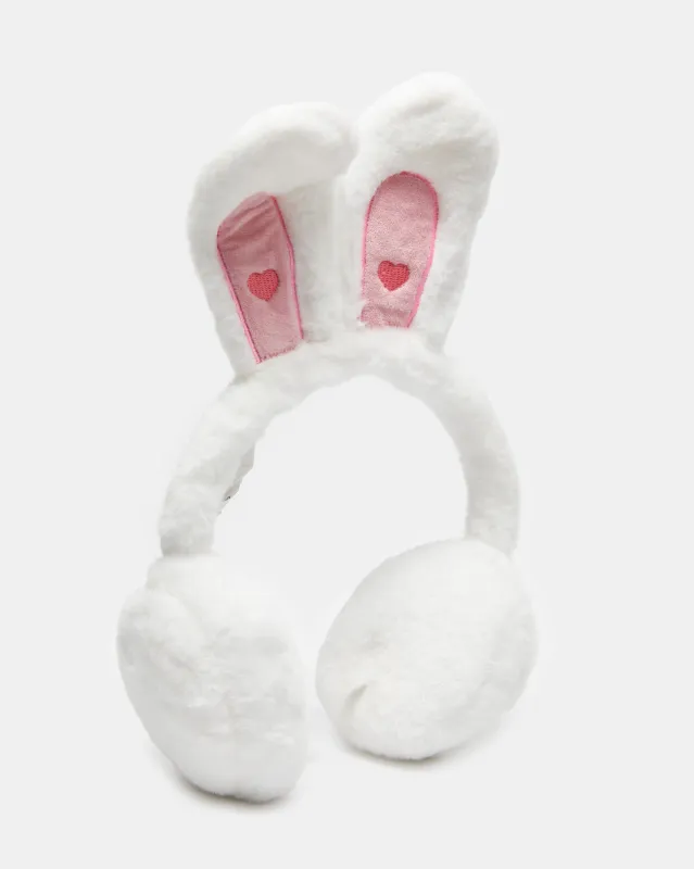 Girls White Embellished Earmuff sold by Redtag