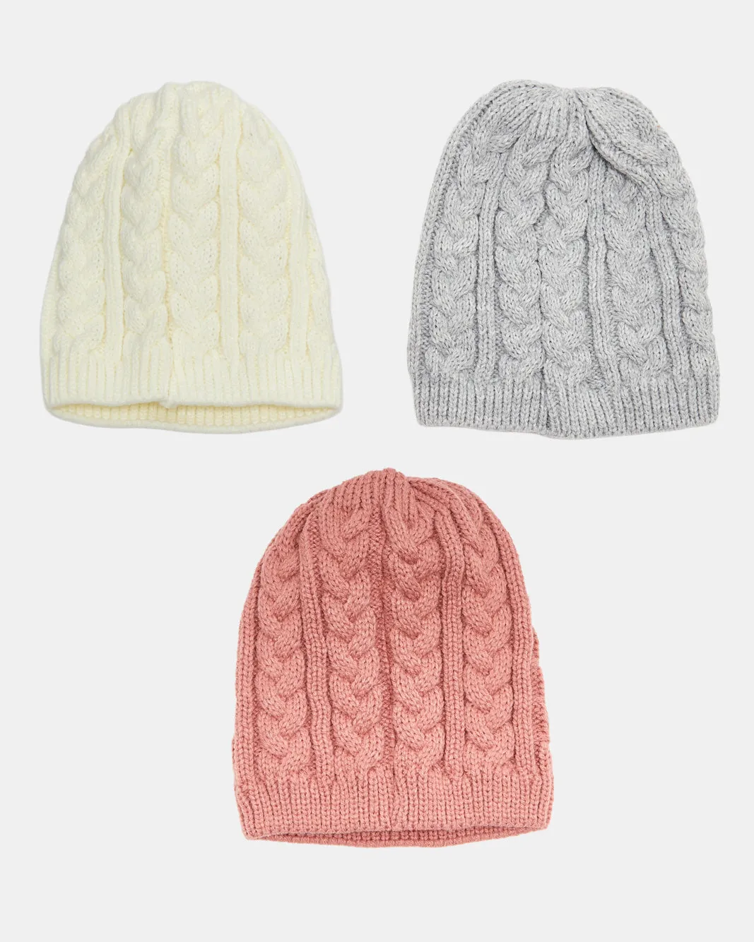 Girls Assorted Knitted Cap Set (Pack Of 3) sold by Redtag product image thumbnail 2