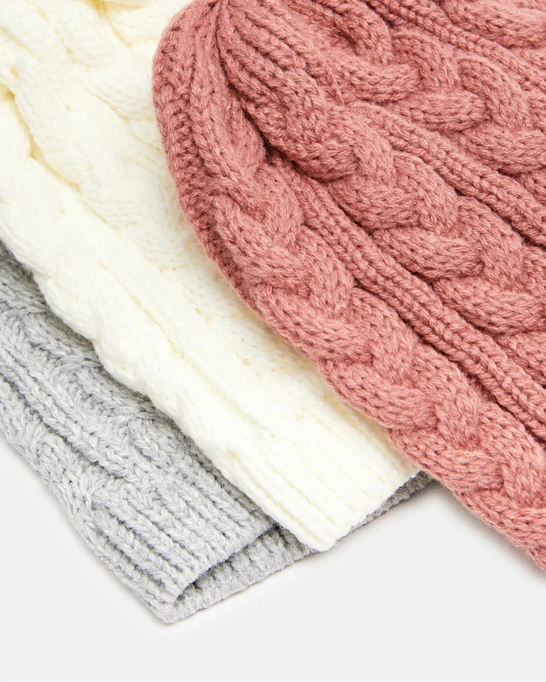 Girls Assorted Knitted Cap Set (Pack Of 3) sold by Redtag product image thumbnail 4