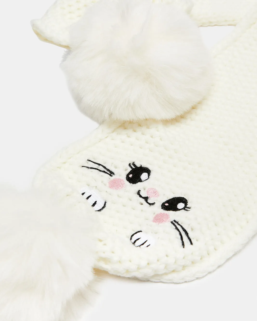 Girls Ivory Knitted Scarf Set (3 Piece) sold by Redtag product image thumbnail 4