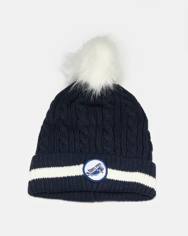 Boys Navy Knitted Cap sold by Redtag