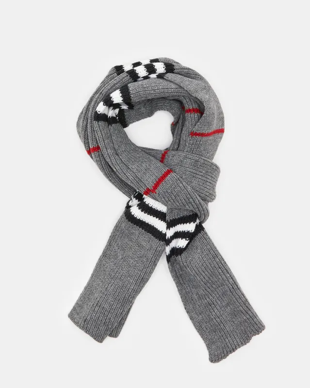 Men Grey Knitted Scarf sold by Redtag