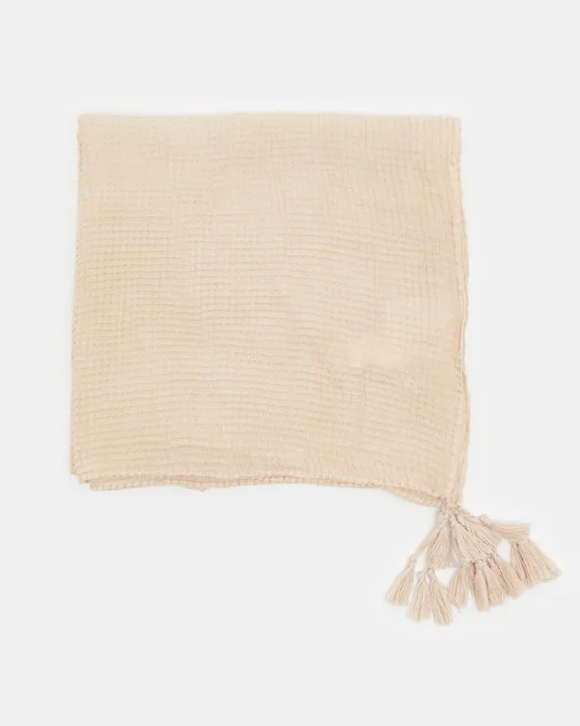 Women Beige Scarf sold by Redtag