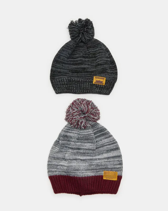 Men Assorted Knitted Cap Set (Pack Of 2) sold by Redtag