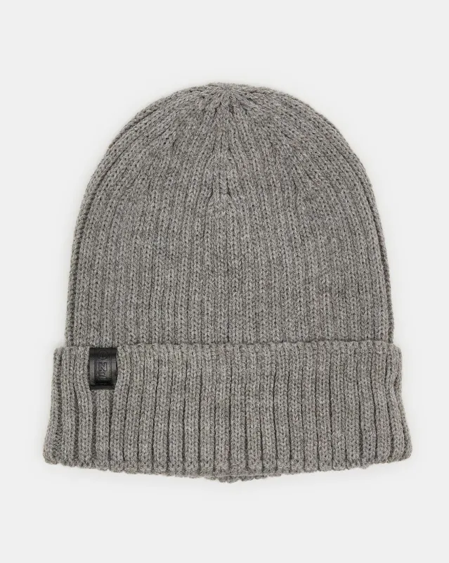 Men Grey Knitted Cap sold by Redtag