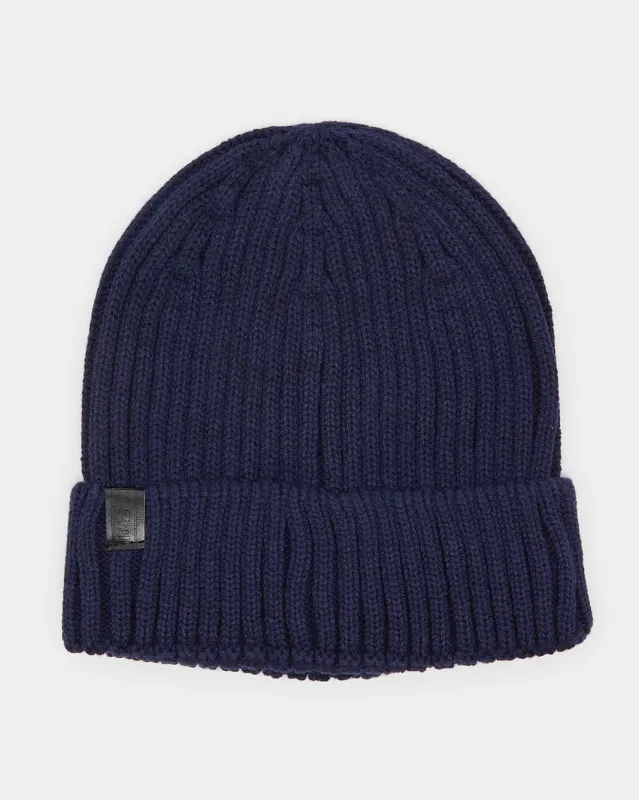 Men Navy Knitted Cap sold by Redtag