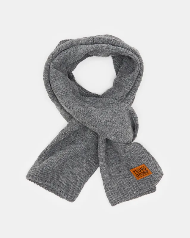 Men Grey Knitted Scarf sold by Redtag