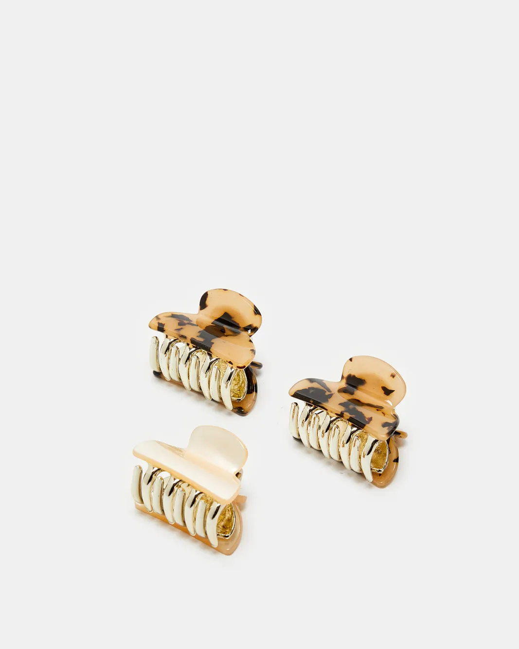 Women Beige Hair Claw Set (Pack of 3) sold by Redtag