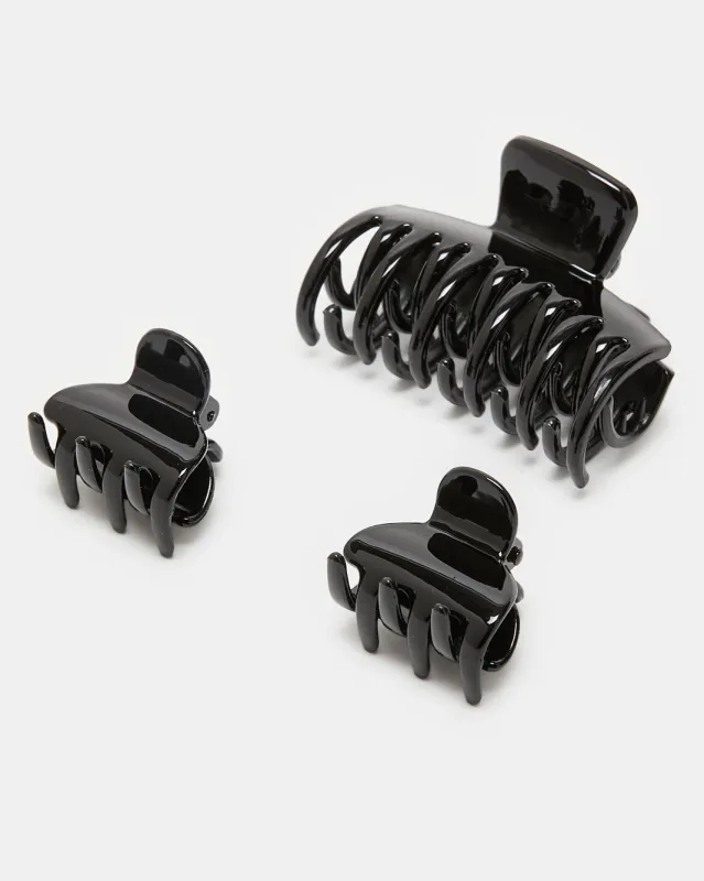 Women Black Claw Set (Pack of 3) sold by Redtag