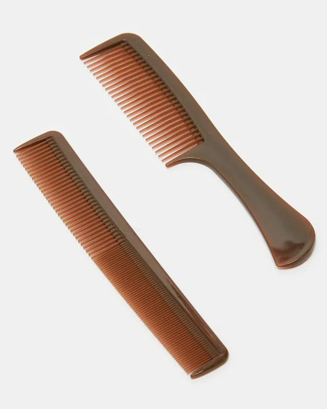 Women Brown Hair Comb Set (Pack of 2) sold by Redtag