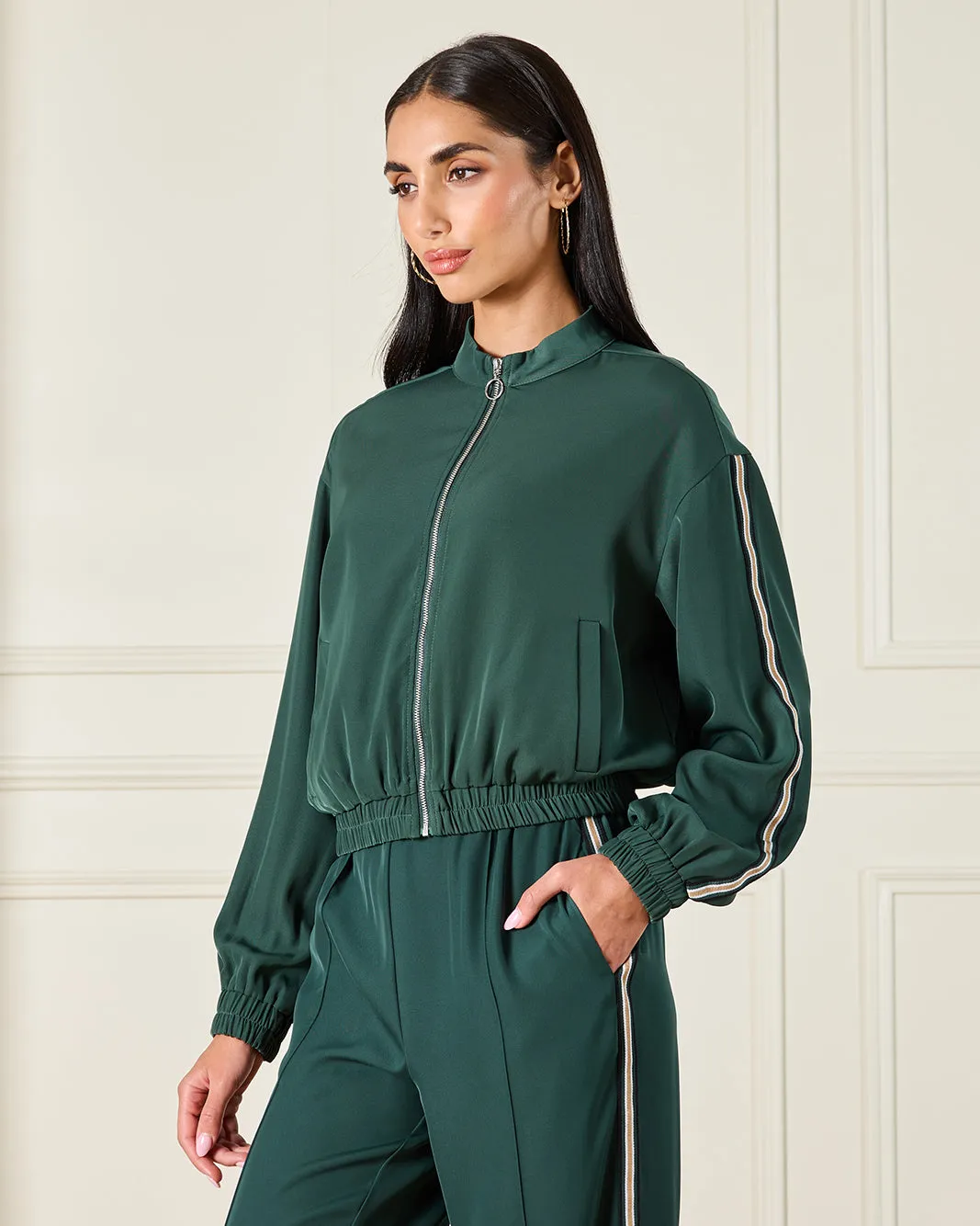 Women Green Embellished Jacket sold by Redtag