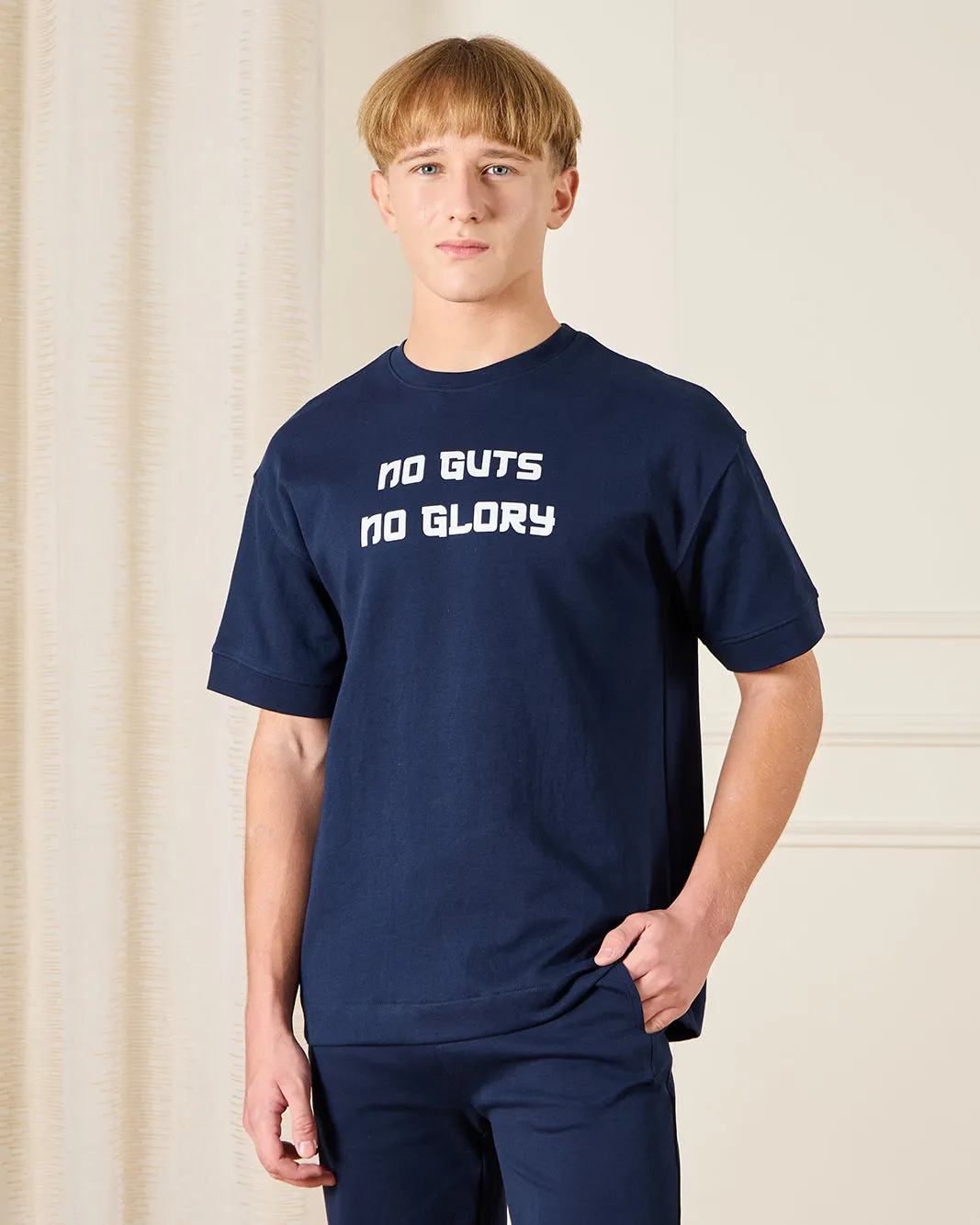 Senior Boys Navy Printed Casual Set (2 Piece) sold by Redtag product image thumbnail 2