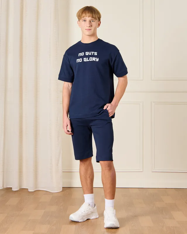 Senior Boys Navy Printed Casual Set (2 Piece) made by Redtag