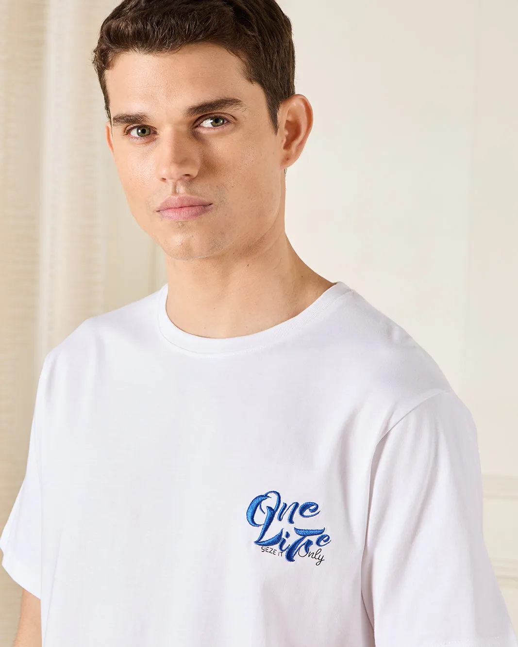 Men White Back Print T-Shirt sold by Redtag product image thumbnail 5