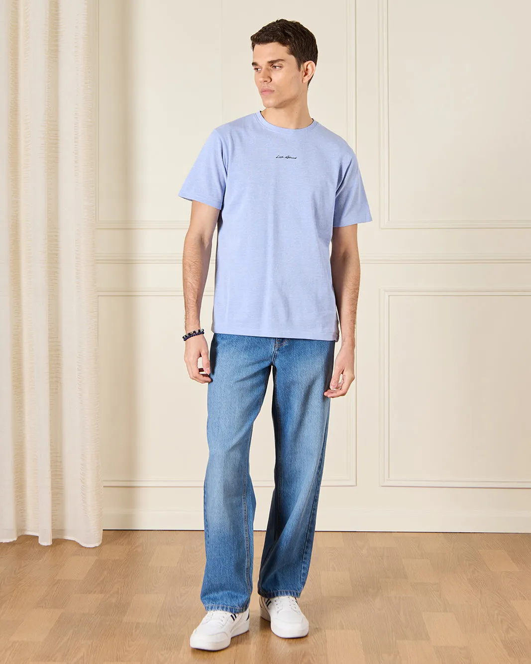 Men Blue Printed T-Shirt sold by Redtag product image thumbnail 2