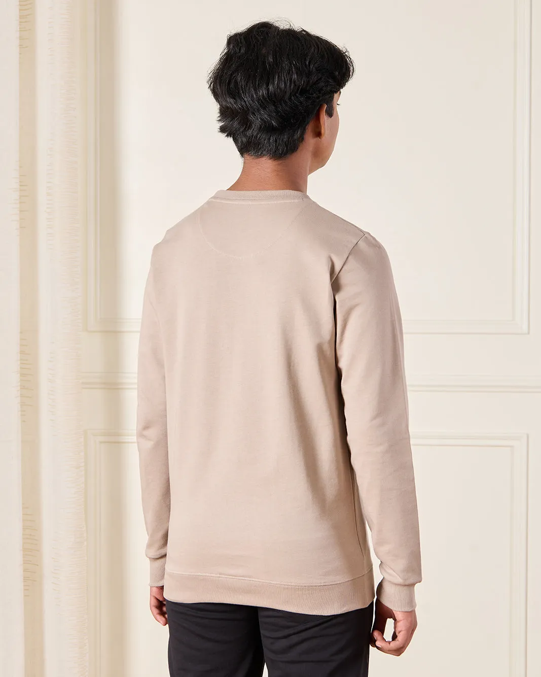 Boys Beige Printed Long Sleeve Sweatshirt sold by Redtag product image thumbnail 3