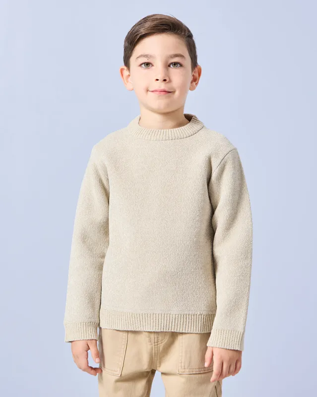Boys Beige Chenille Bonded Jumper sold by Redtag