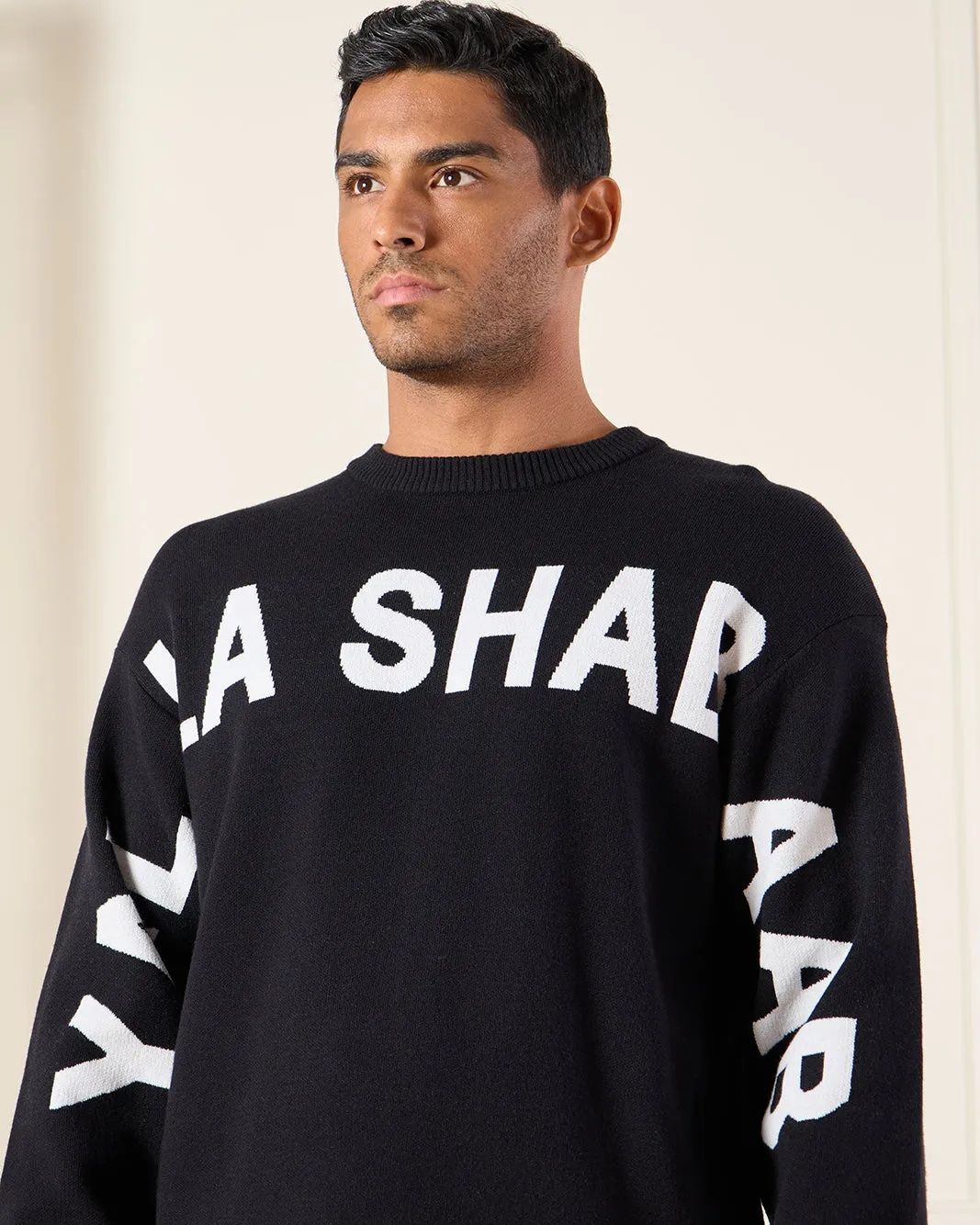 Men Black Printed Sweater sold by Redtag product image thumbnail 4