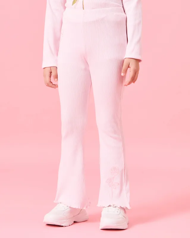 Girls Pink Placement Print Flared  Leggings sold by Redtag