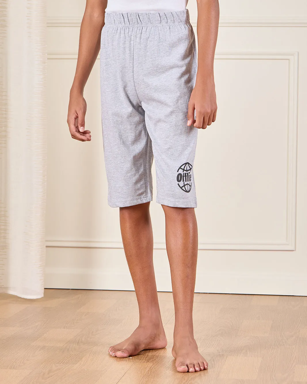 Senior Boys Black And Grey Printed Pyjama Set (2 Piece) sold by Redtag product image thumbnail 3