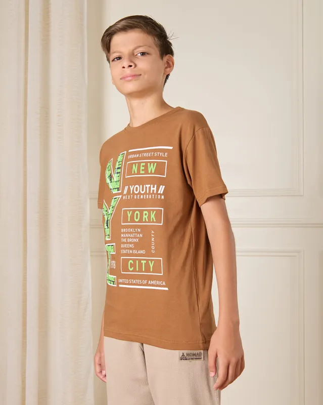 Senior Boys Basic Beige Track Pants sold by Redtag
