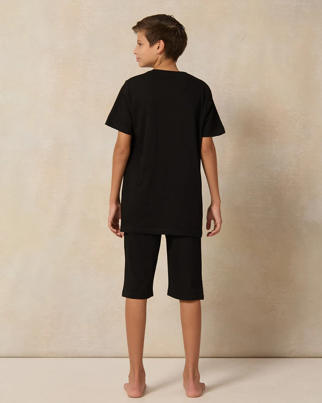 Senior Boys Black Golden Gate Pyjama Set (2 Piece) sold by Redtag product image thumbnail 4