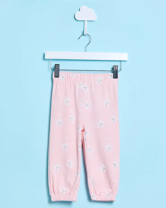 Infant Girls Pink Star Print Active Pants sold by Redtag
