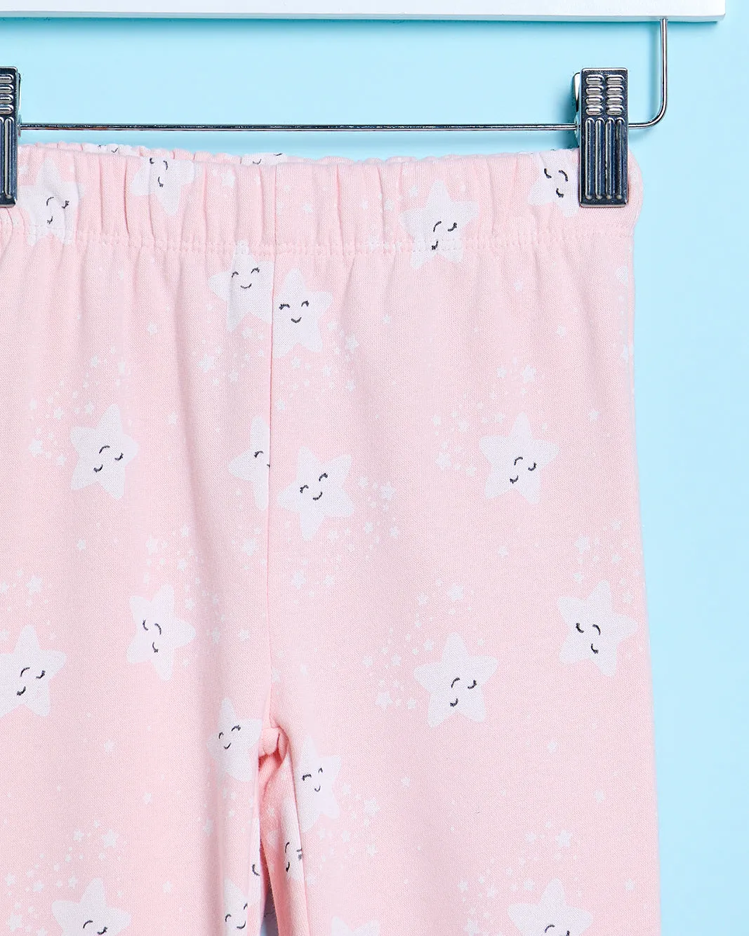 Infant Girls Pink Star Print Active Pants sold by Redtag product image thumbnail 2
