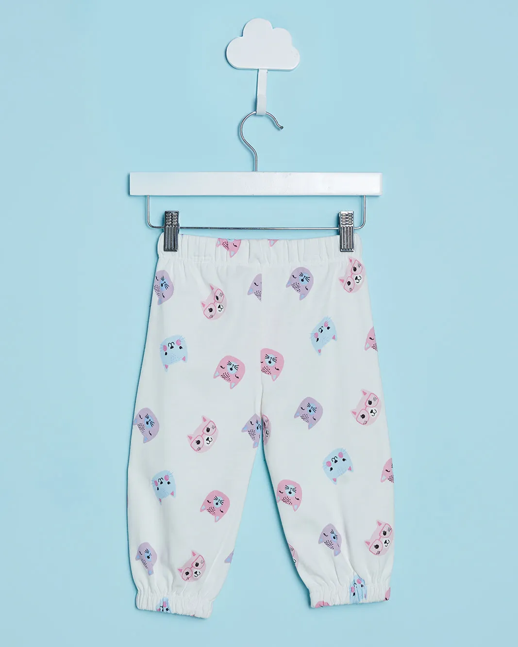 Infant Girls White Cat Print Active Pants sold by Redtag product image thumbnail 4