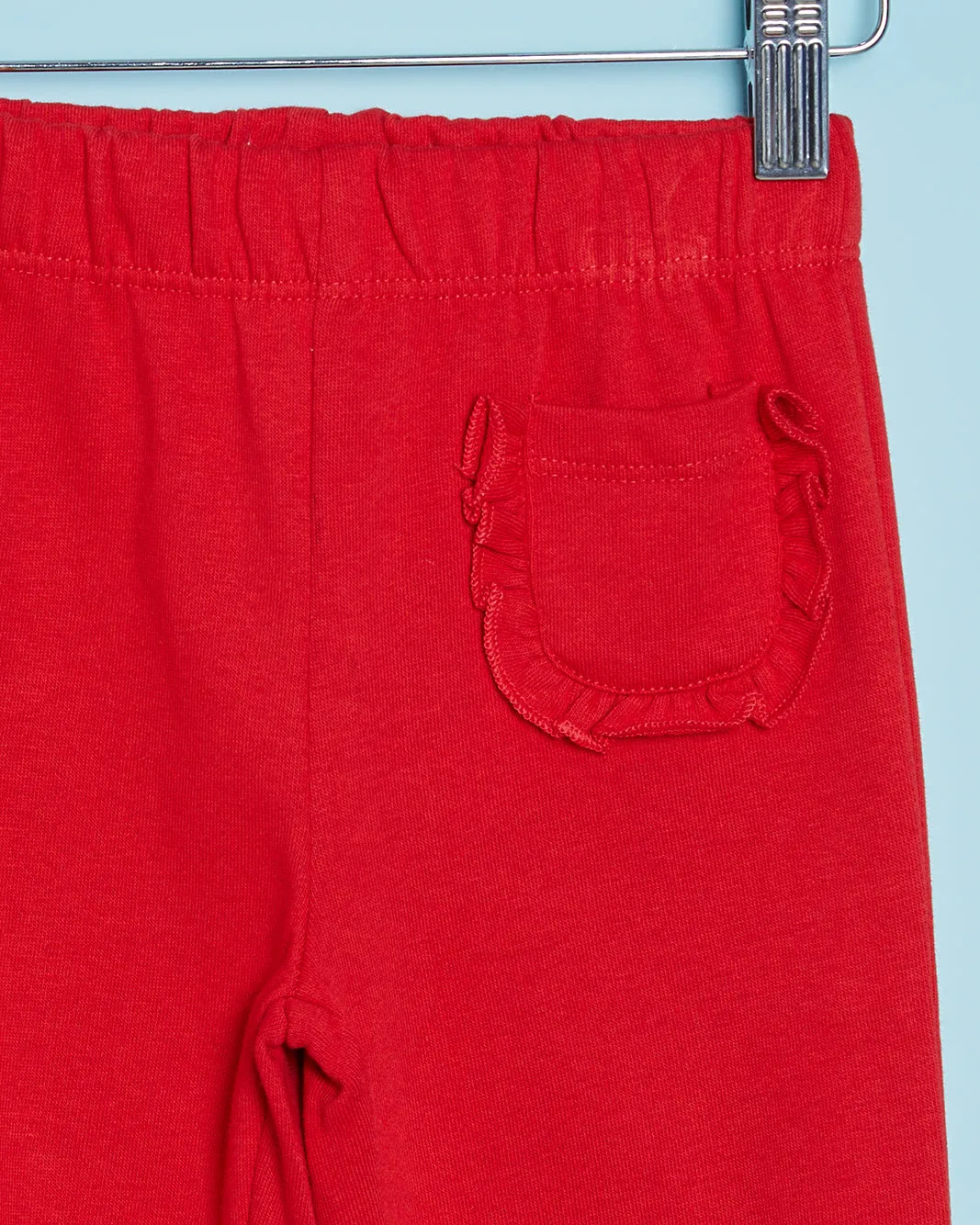 Infant Girls Red Solid Active Pants With Pocket sold by Redtag product image thumbnail 2