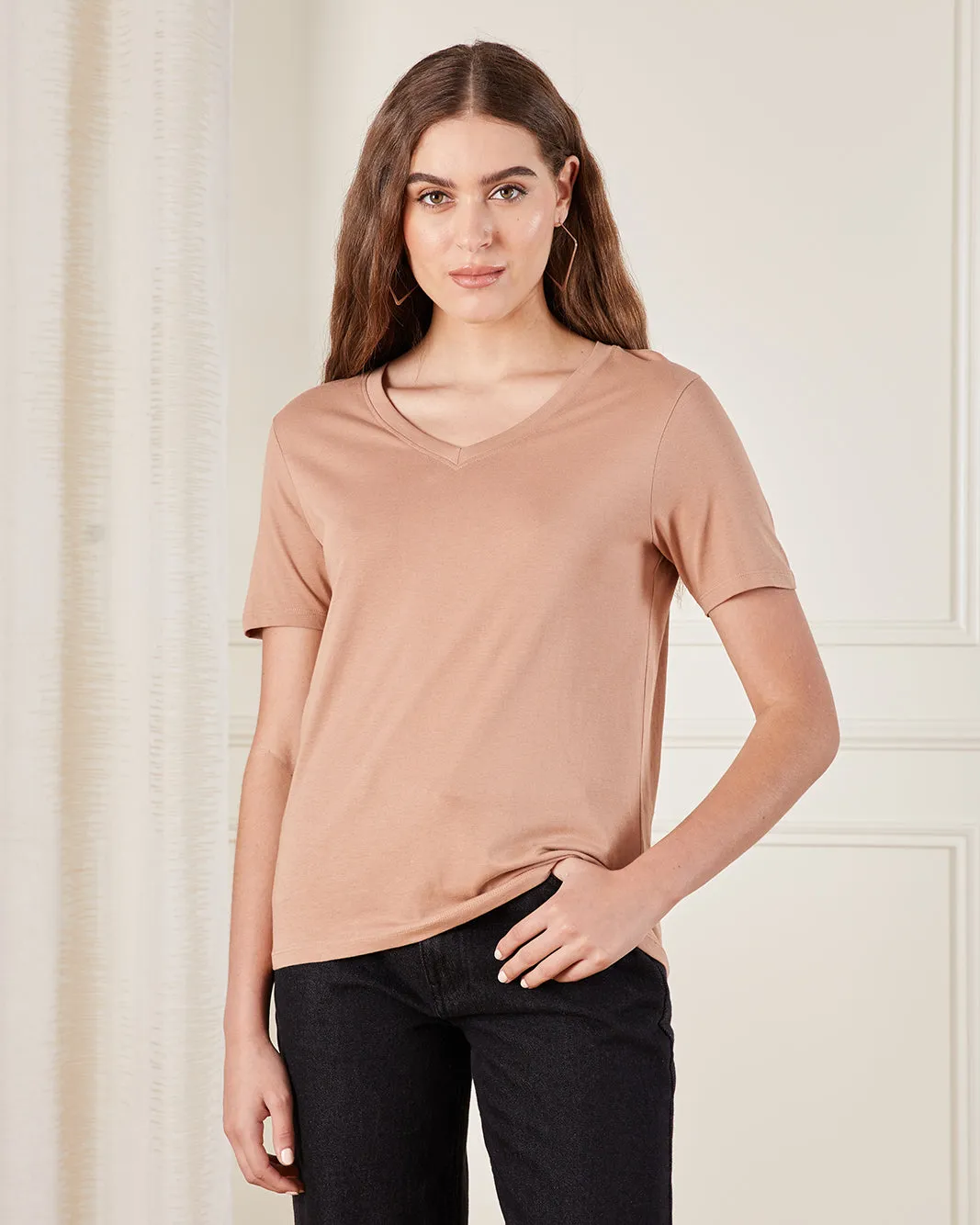 Women Beige Basic T-Shirt sold by Redtag