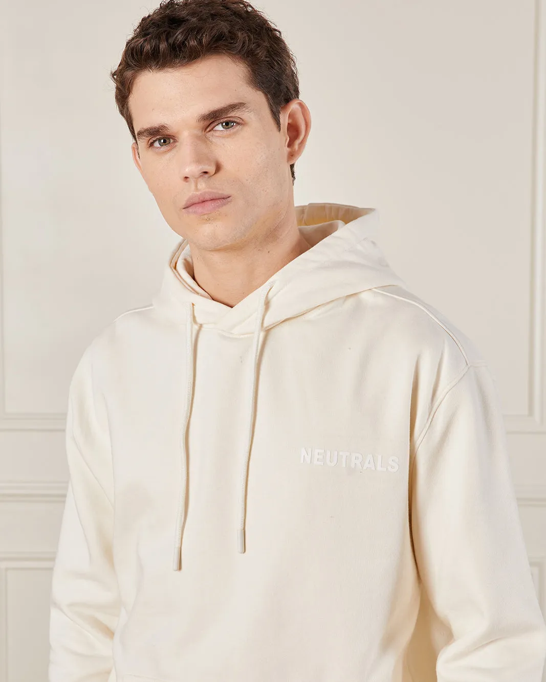 Men Ivory Hooded Lounge Sweatshirt sold by Redtag product image thumbnail 4