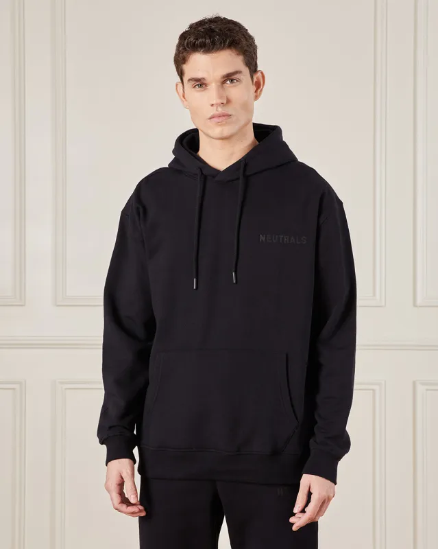 Men Black Hooded Lounge Sweatshirt sold by Redtag